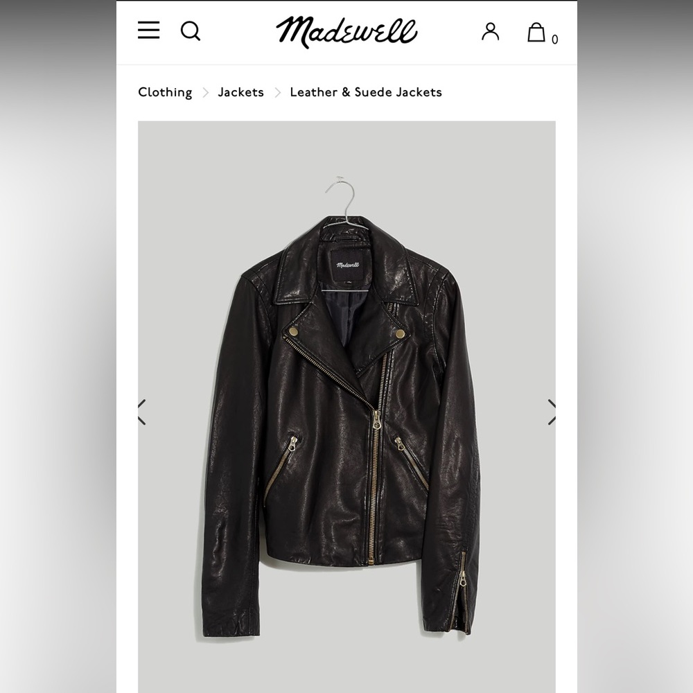 Madewell Washed Leather Motorcycle Jacket